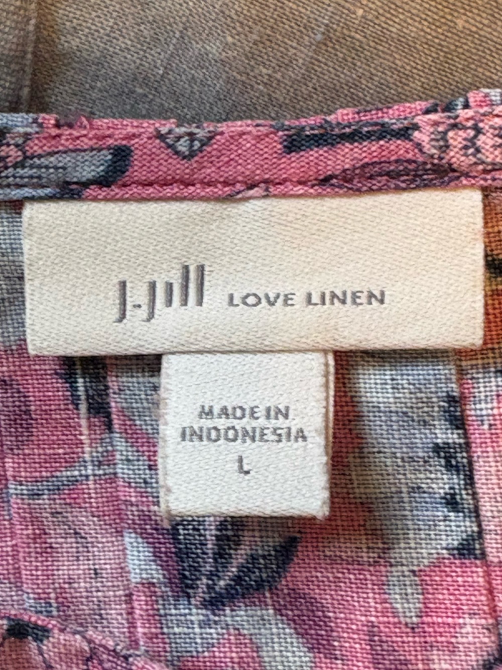 🌸 J. Jill Love Linen Floral Dress – Cottagecore Charm with Blue Accents | Sz L - Picture 2 of 10